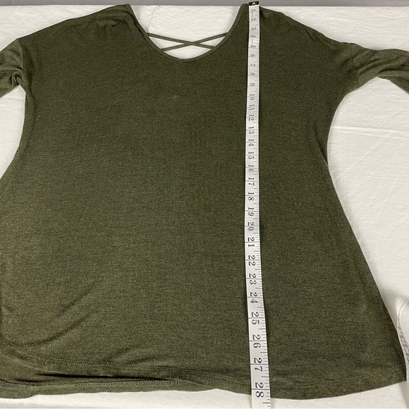 Ultra Flirt Hunter Green Blouse Woman’s Size XL - Picture 6 of 7
